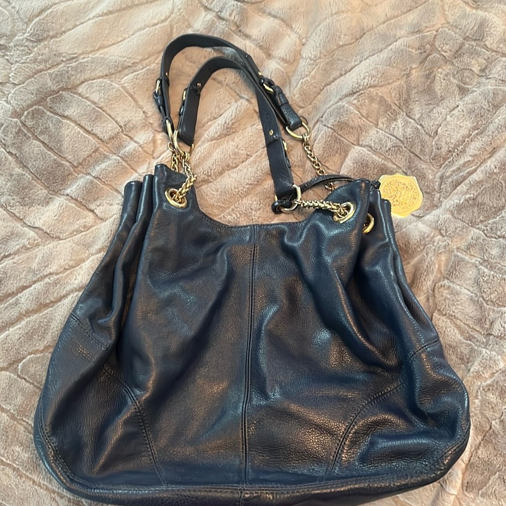 Navy blue Vince camuto leather shoulder bag